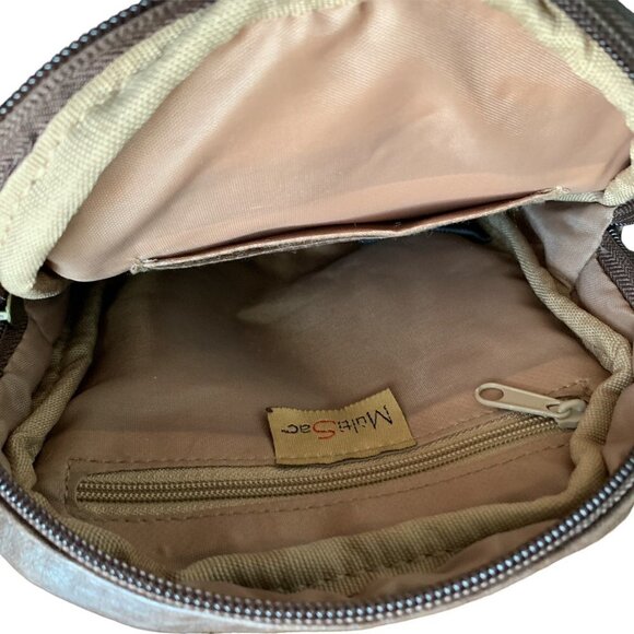 MultiSac Faux Leather Crossbody Micro/Mini Bag/Purse Everest Brown 136D - Picture 6 of 7